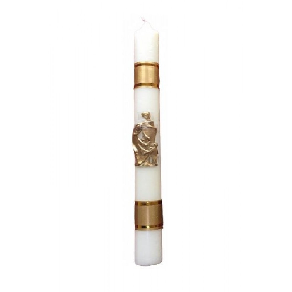 candle Стрітенська (біла) (з аплікацією)